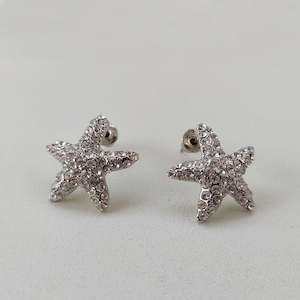 Starfish Sparkle Stud Earrings