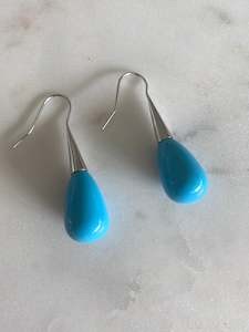 Jewellery: Turquoise Droplet Earrings