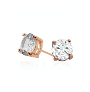 Kagi Rose Solitaire Stud Earrings