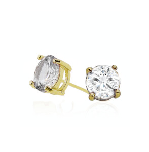 Kagi Gold Solitaire Stud Earrings