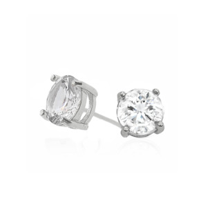 Kagi Solitaire Stud Earrings