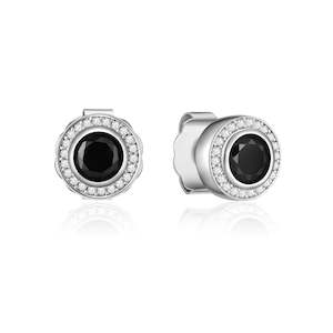 Jet Black Orbit Studs