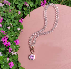 Bundle Deal: Rose Crystal Opera Necklace + In Bloom Orbit Pendant