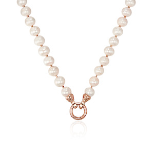 Rose Cream Pearl Necklace 49cm