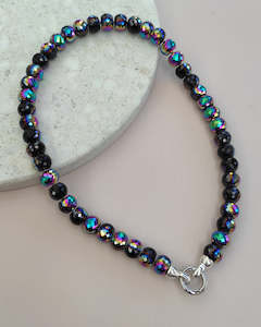 Jet Rainbow Necklace 49cm*