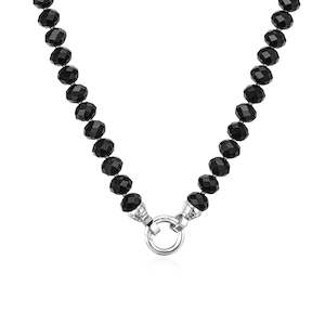 Jet Opera Necklace 49cm