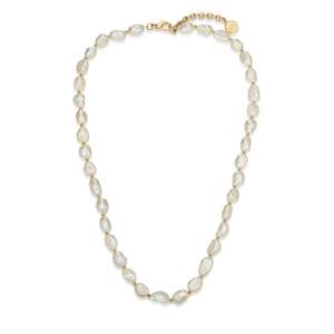 LAST 1! Gold Baroque Petite Pearl Necklace 49cm