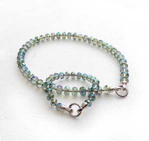 Limited Edition! Kagi Sea Green Necklace & Stretch Bracelet Combo