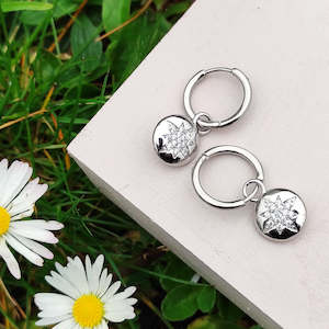 Silver Stella Ear Charms