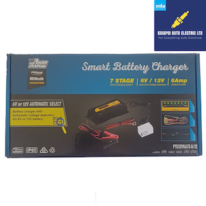 Power Train 6V / 12V 6Amp 7 Stage Smart Battery Charger Kaiapoi AutoElectric