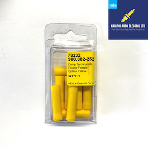 Cable Joiner Crimp Terminal- YELLOW Kaiapoi AutoElectric