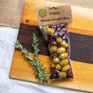 The Kiwi Artisan Co Manuka smoked Olives 350g