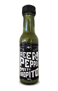 Al's Green pepper sauce with horopito 150ml