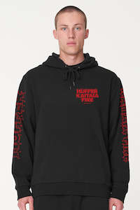 Huffer x Kaitaia Fire - MENS TRUE HOOD - FIRED UP (BLACK)