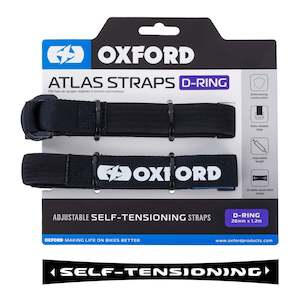 Oxford Atlas D-Ring 26mm X 1.2m Black (Pair)