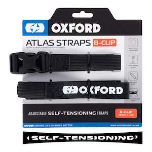 Atlas: Oxford Atlas B-clip 26mm X 1.2m Black (Pair)