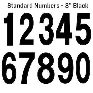 FACTORY EFFEX - Standard Numbers - 8" Black