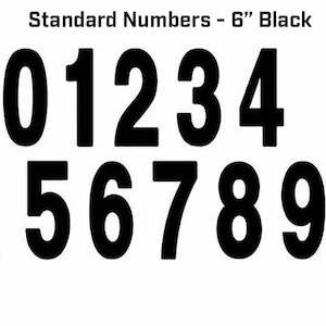 FACTORY EFFEX - Standard Numbers - 6" Black