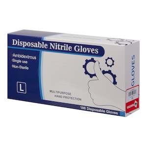 Black Armour: Whites Nitrile Gloves