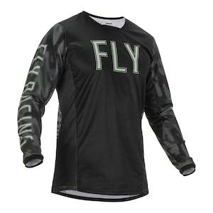 Fly Racing 2022 Kinetic Special Edition Tactic Jersey - Black / Grey Camo