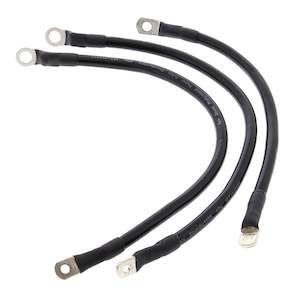 Batteries: Battery Cable Kit - Black. Fits FXR 1982-1988.