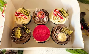 Deluxe Cakes - Christmas Edition Cupcakes and Blooms - Kakariki Flowers