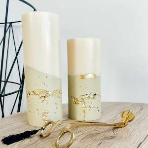 The Decor Collection: Concrete Decor Candle | 24k Gold | SAND