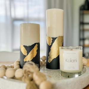 Concrete Decor Candle | 24k Gold | BLACK