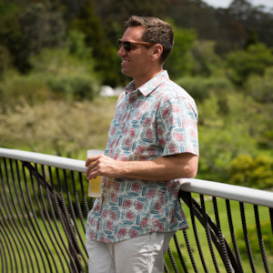 Short Sleeve Shirts: Pohutukawa in Bloom-SS