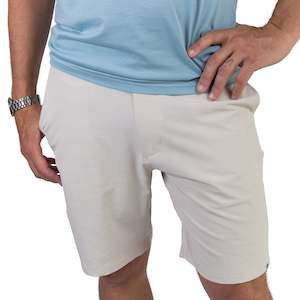 Chino Shorts: Relaxed Chino Four-Way Stretch Shorts-Tan