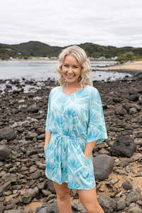 Aqua Pohutukawa Playsuit