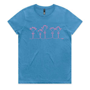 Tees Sweathsirts: Nikau Womens Tee- Hydro/pink