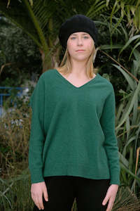 Women: Merinosilk Classic V neck Sweater