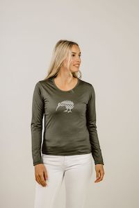 Merino Kiwi Long Sleeve Ladies T-Shirt