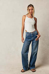 Tinsley Baggy High-Rise Jean (Hazey Blue)