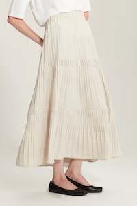 Alma Pleat Skirt (Driftwood)