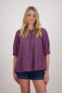 Clothing: Paxton Top (Green / Pink)