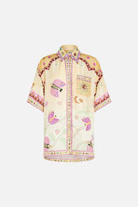 Clothing: OVERSIZED SHIRT WITH POCKET (ASWAN ABSTRACT)