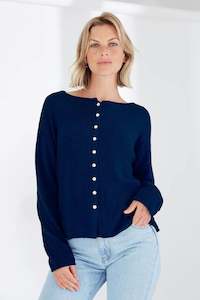 Pure Reversible Cardi (French Navy)