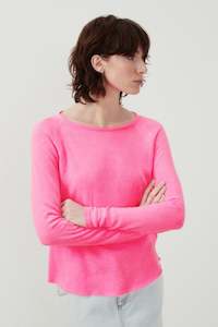 Clothing: SONOMA CREW NECK LONG SLEEVE (FLUORESCENT ACID PINK)