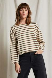 Clothing: Taylor Top (Walnut Stripe)