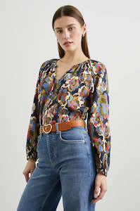 Indi Top (Navy Wildflower)