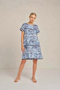 CLAUDETTE WAVE DRESS (Cornflower)