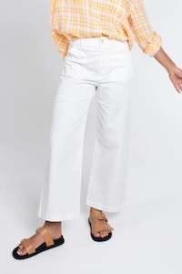 Wide Leg Pants (White)