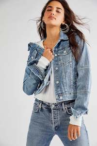 Clothing: RUMORS DENIM JACKET (Light Indigo)