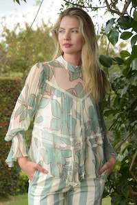 FLAREY TALE Blouse (Vintage / Seafoam)