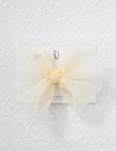 Clothing: Mia Vintage Organza Bow - Cream