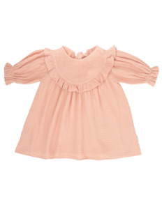 Aroha Muslin Dress - Peach