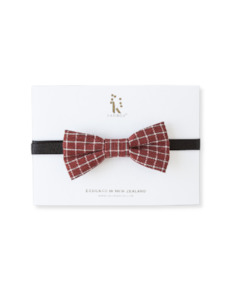 Boys Bow Tie - Vintage Red Check