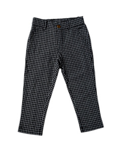 Henry Boys Check Trousers - Black Noir